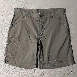 Columbia Omni Shade Sun Protection Gray Nylon Ridge Cargo Short Mens size 36x9‎